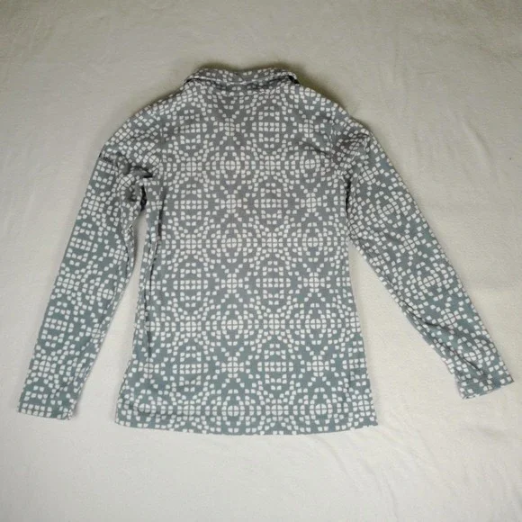 Columbia Sportswear Women's Fleece Quarter Zip Pullover Gray White Pattern Sz S - Picture 2 of 8